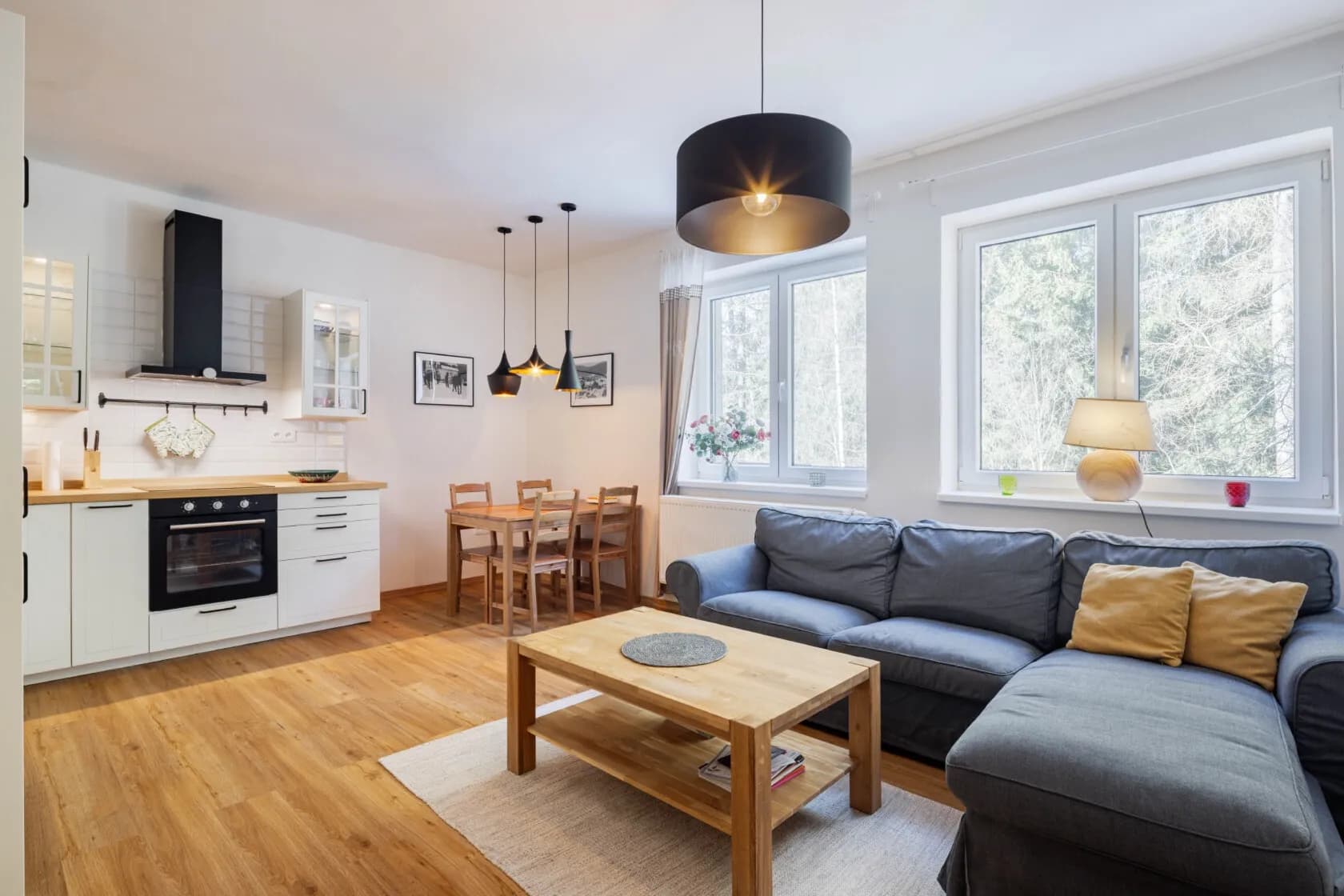 Stylový apartmán po rekonstrukci v srdci Harrachova – investice i druhý domov v jednom!