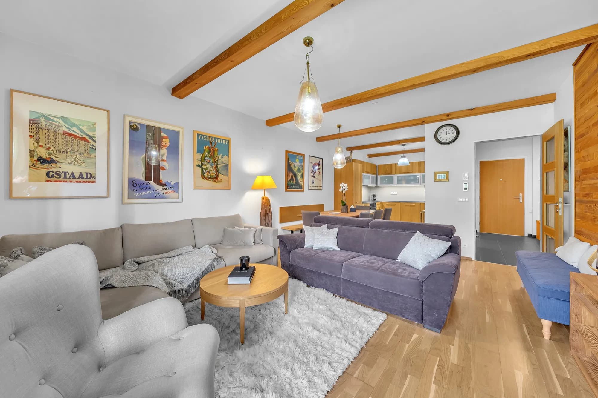 Obývací pokoj, Horský apartmán ve Špindlerově Mlýně