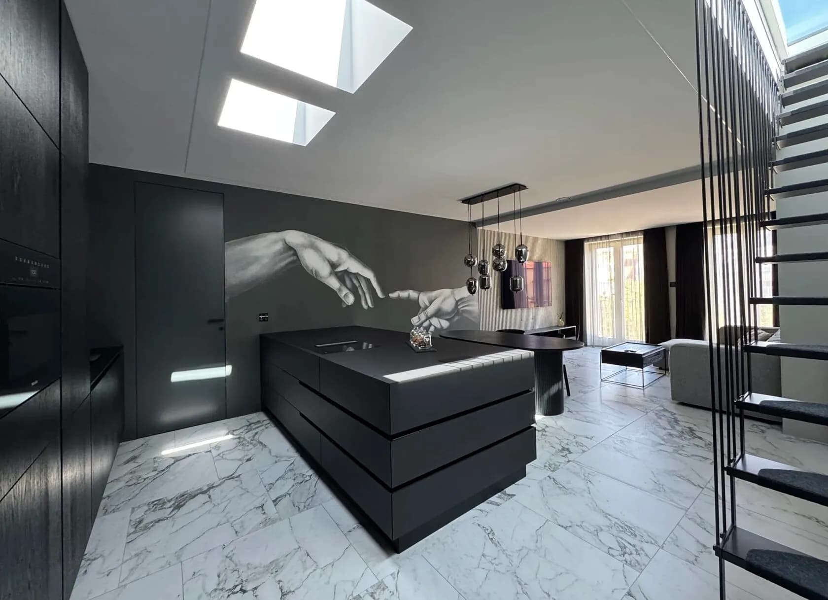 Penthouse s duší Vinohrad a výhledem na Pražský hrad